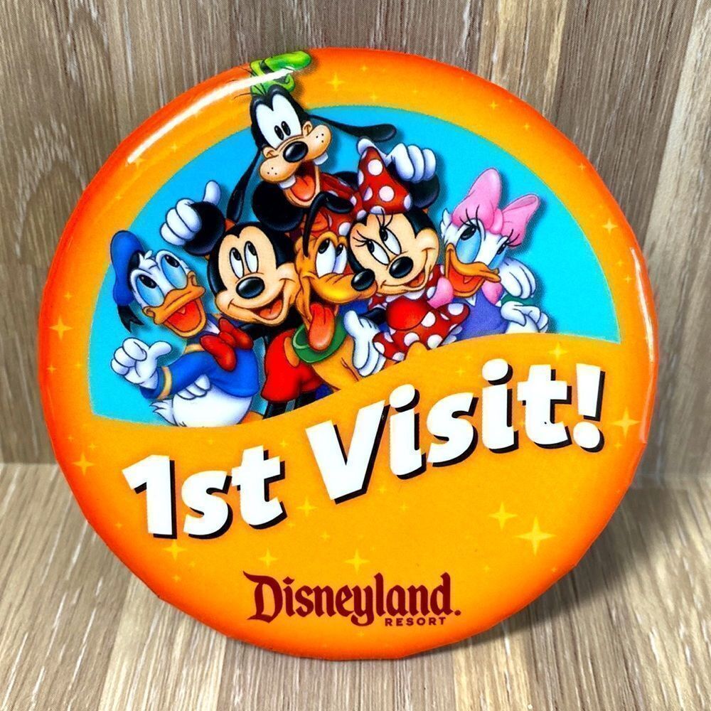 Disneyland resort pin button 1st trip to Disney Minnie Mouse Mickey Mouse Donald